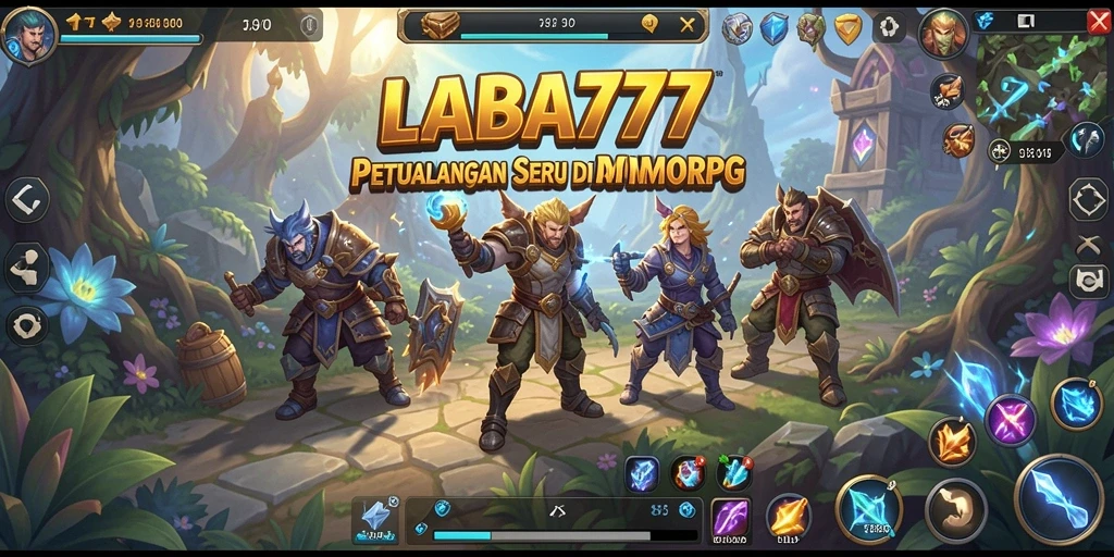 Tangkapan layar dari gameplay LABA777 yang menunjukkan aksi pertarungan epik dalam dunia MMORPG.
