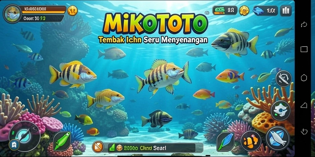 Tampilan gameplay MIKOTOTO dengan aksi menembak ikan yang seru.