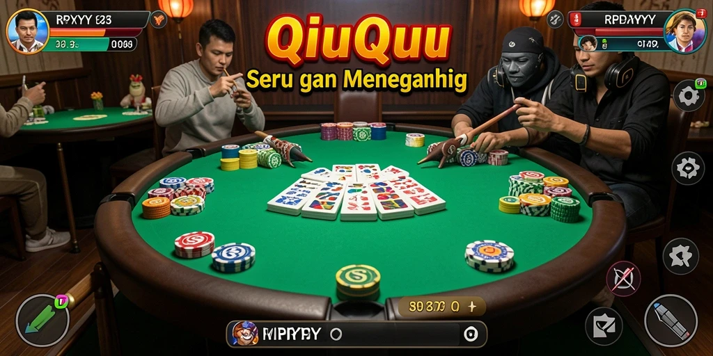 Screenshot RPYYY menampilkan aksi seru dalam permainan QiuQiu.