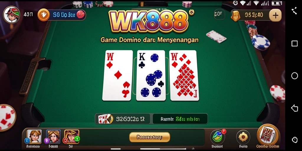 Screenshot utama WK888 dengan gameplay seru domino.